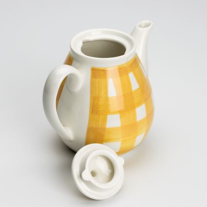 Ceramica caffè vaso con coperchio Lucie giallo