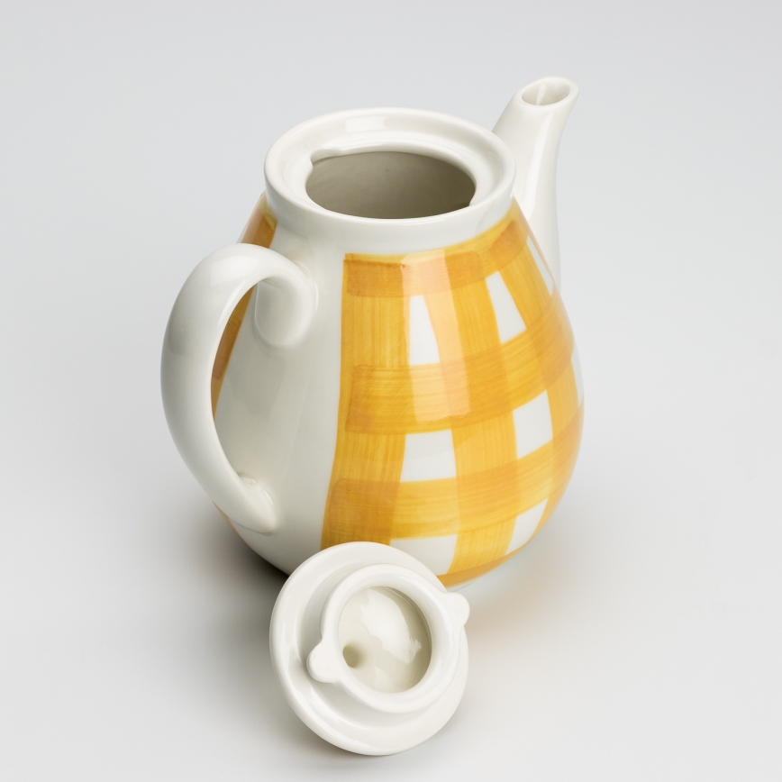 Ceramica caffè vaso con coperchio Lucie giallo