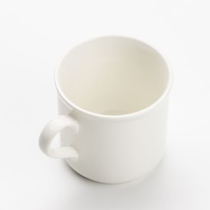 Ceramica tazza con stampa bianco