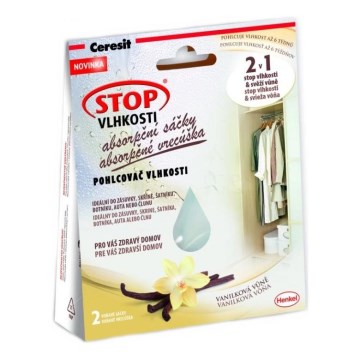 Ceresit - Sacchetti assorbenti antiumidità 2x 50 g, vaniglia