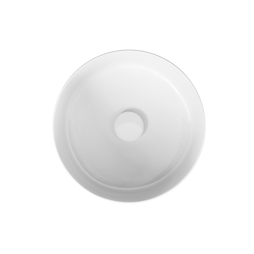 Cersanit K114-020 - Lavandino da appoggio CREA diametro 38 cm ceramiche/bianco lucido
