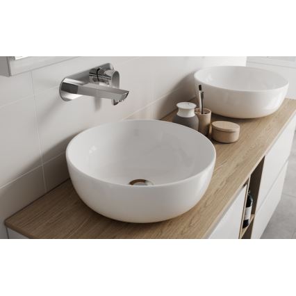 Cersanit K116-047-ECO - Lavabo da appoggio MODUO Ø 35 cm ceramica/bianco lucido