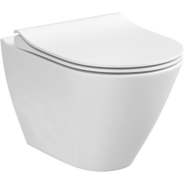 Cersanit K701-104 - WC a parete con sedile CITY OVAL ceramiche/bianco