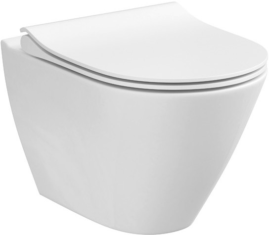 Cersanit K701-104 - WC a parete con sedile CITY OVAL ceramiche/bianco