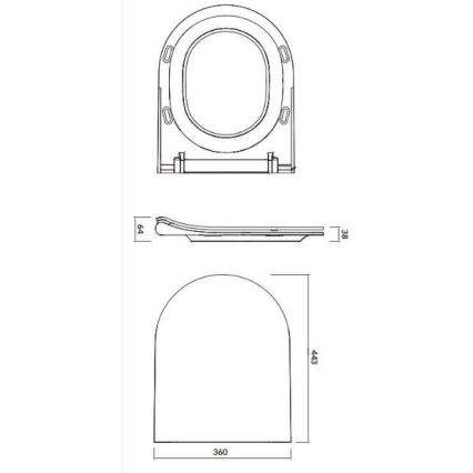 Cersanit K701-104 - WC a parete con sedile CITY OVAL ceramiche/bianco