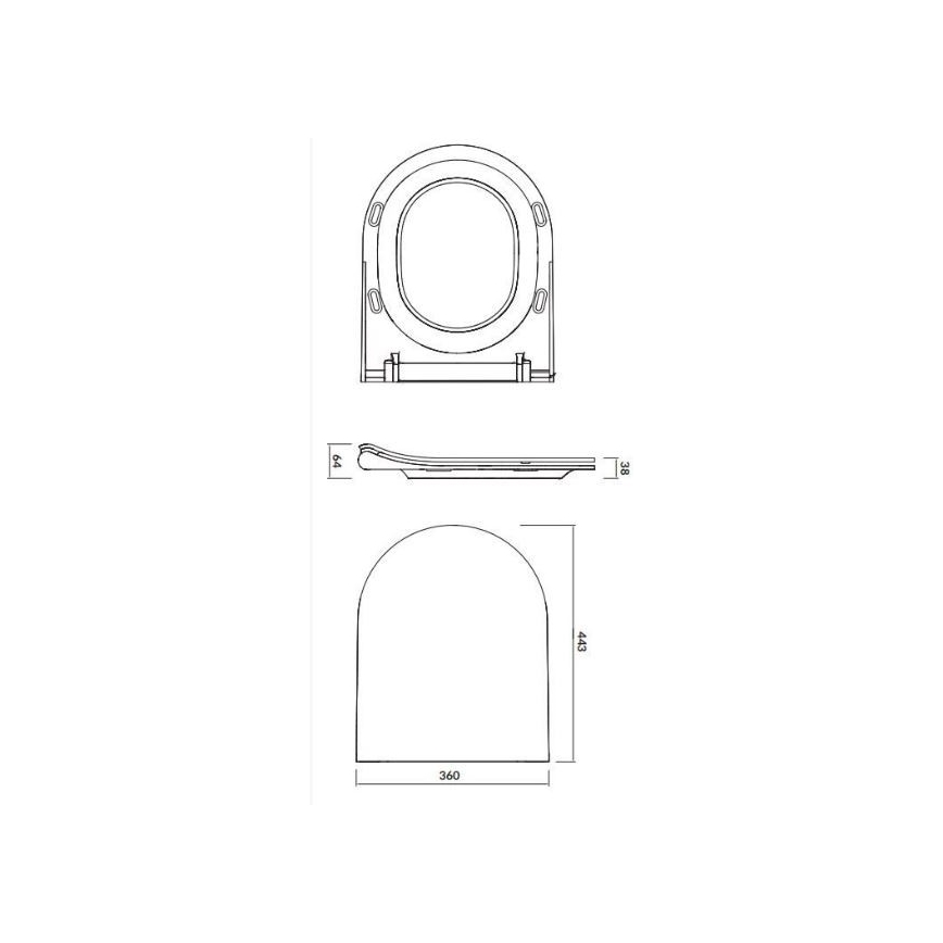 Cersanit K701-104 - WC a parete con sedile CITY OVAL ceramiche/bianco