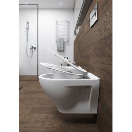 Cersanit K701-147 - WC sospeso con sedile SAVIO ceramica/bianco