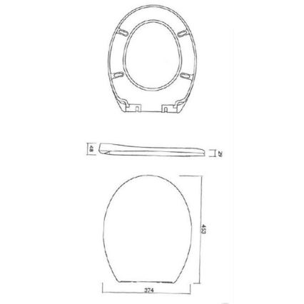 Cersanit K98-0074 - Sedile del water PRESIDENT SoftClose bianco