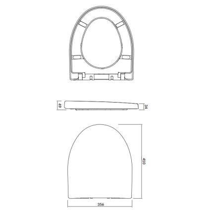 Cersanit K98-0122 - Sedile WC PARVA SoftClose bianco