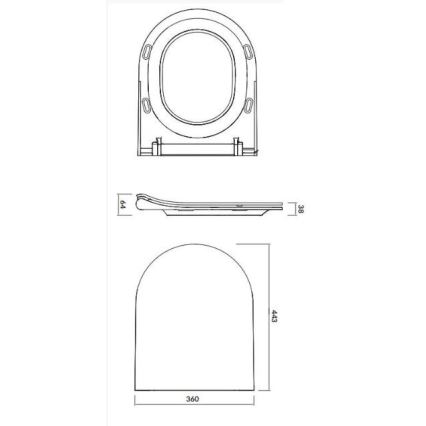 Cersanit K98-0146 - Sedile del water CITY OVAL SoftClose bianco