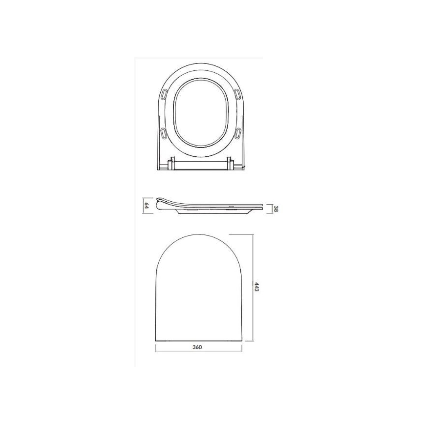Cersanit K98-0146 - Sedile del water CITY OVAL SoftClose bianco