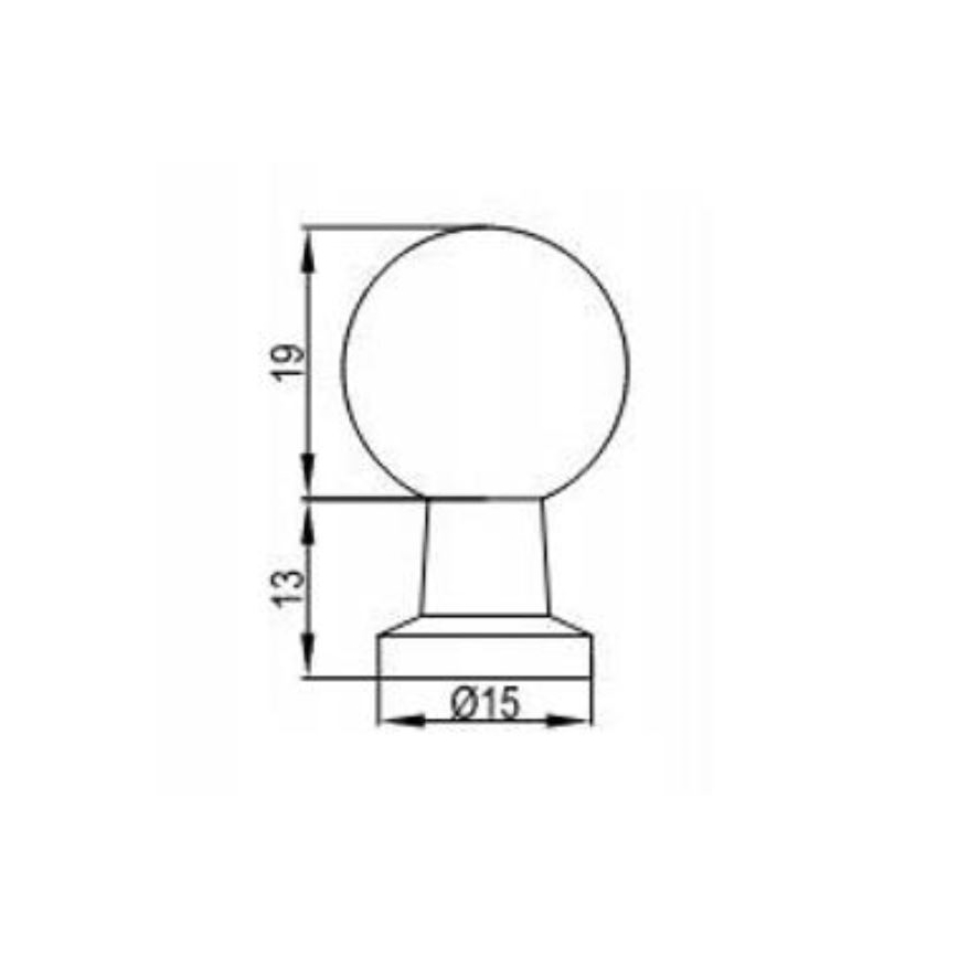 Cersanit S1021-020 - Maniglia per mobili MILLE nera