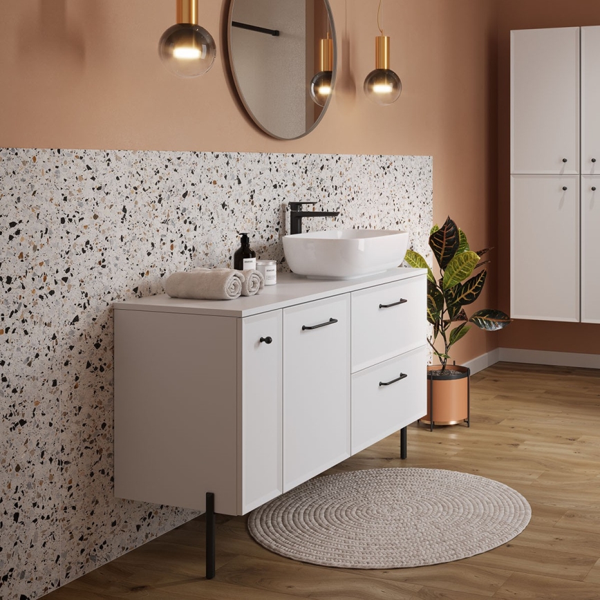 Cersanit S1022-006 - Pensile da bagno sospeso MILLE 20x45 cm bianco opaco