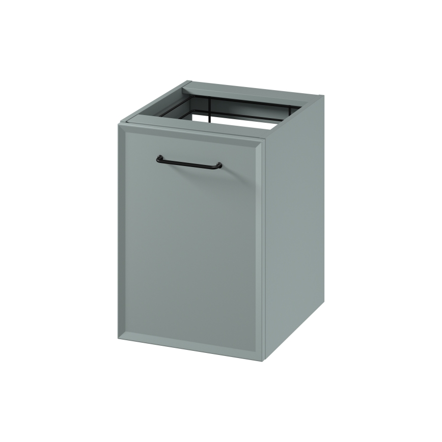 Cersanit S1022-010 - Mobile bagno sospeso con cesto porta biancheria MILLE 40x45 cm verde menta