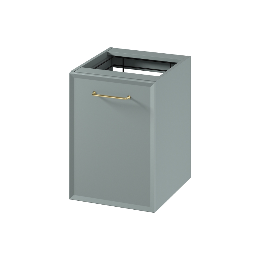 Cersanit S1022-010 - Mobile bagno sospeso con cesto porta biancheria MILLE 40x45 cm verde menta