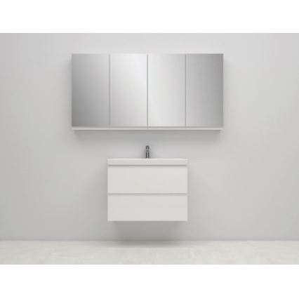Cersanit S590-030 - Mobile da bagno con specchio MEDDIE 80x40 cm