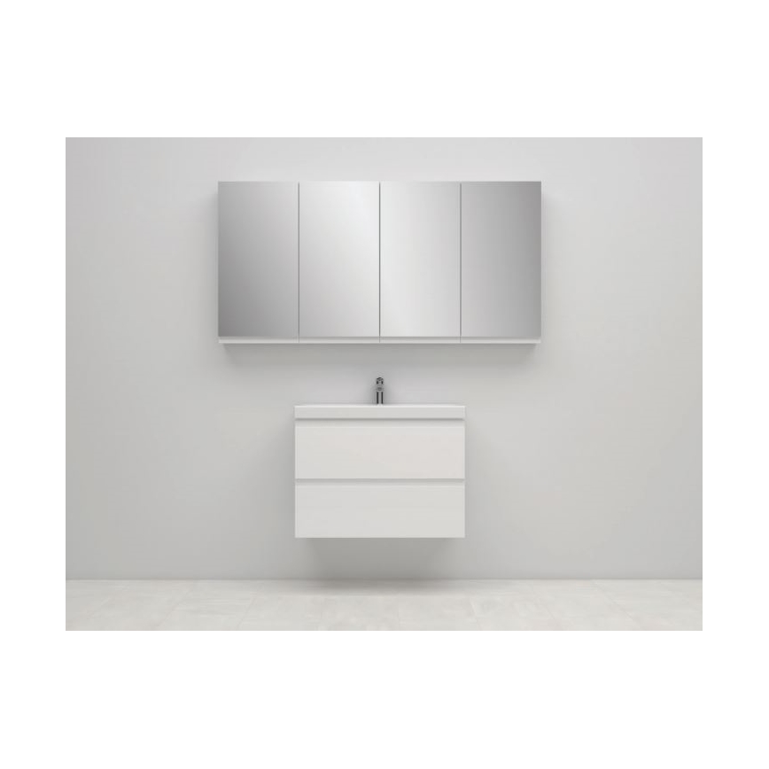 Cersanit S590-030 - Mobile da bagno con specchio MEDDIE 80x40 cm