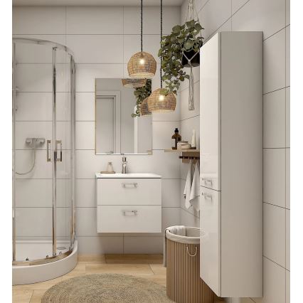 Cersanit S598-043-DSM - Mobile bagno sospeso NIKO 140x30 cm, bianco lucido