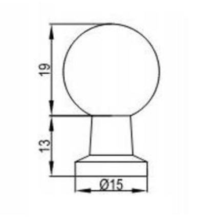 Cersanit S599-0184 - Maniglia per mobili MILLE in cromo lucido