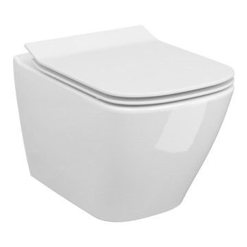 Cersanit S701-405-ECO - WC sospeso con sedile CITY, ceramica/bianco
