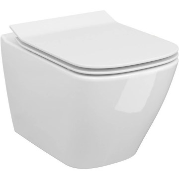 Cersanit S701-405 - WC a parete con sedile CITY SQUARE ceramiche/bianco
