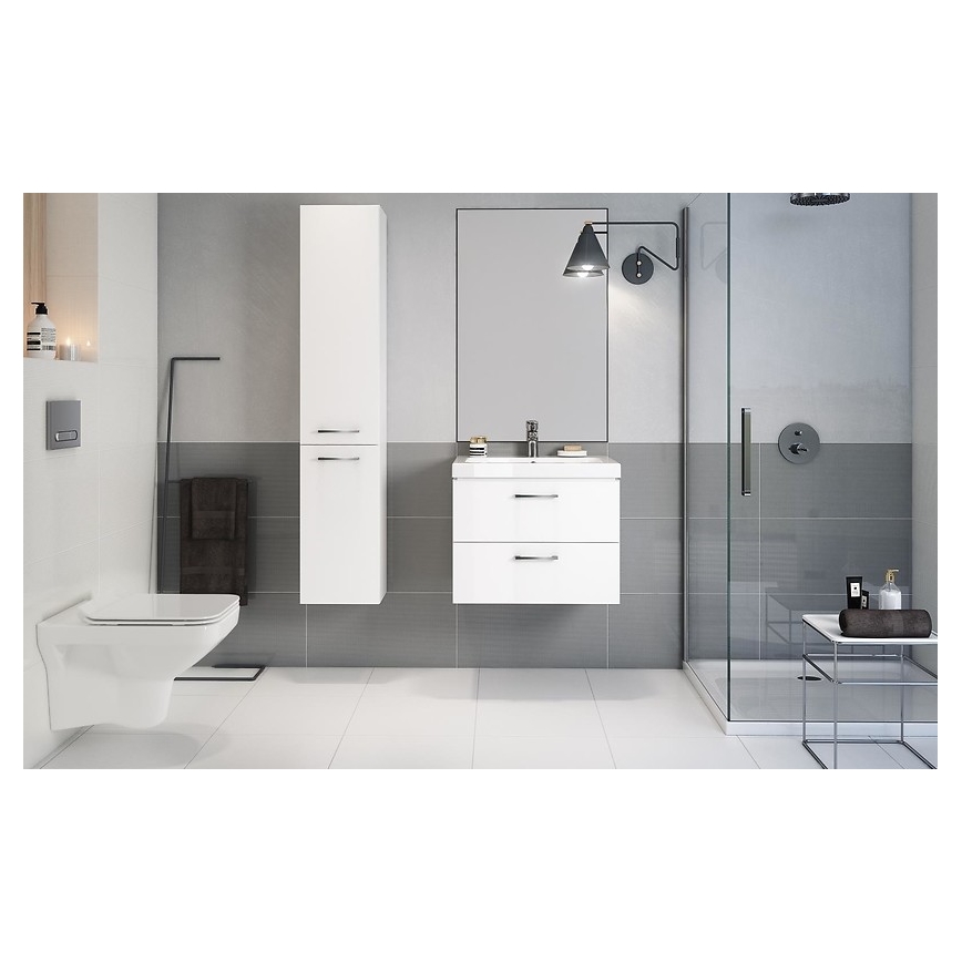Cersanit S801-142-DSM - Mobile sospeso per bagno con lavabo LARA CITY 60x45 cm bianco