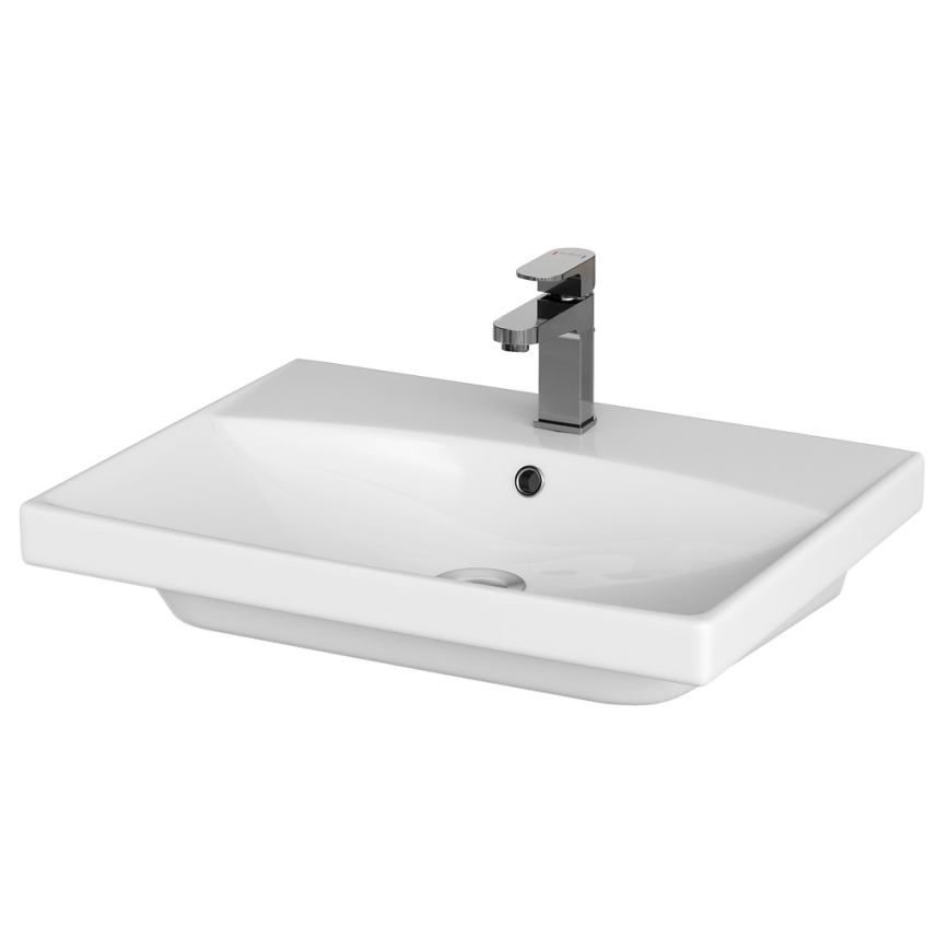 Cersanit S801-142-DSM - Mobile sospeso per bagno con lavabo LARA CITY 60x45 cm bianco