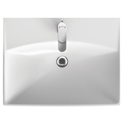Cersanit S801-142-DSM - Mobile sospeso per bagno con lavabo LARA CITY 60x45 cm bianco