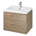 Cersanit S801-148-DSM - Mobile sospeso per bagno con lavabo LARA 60x45 cm, finitura noce