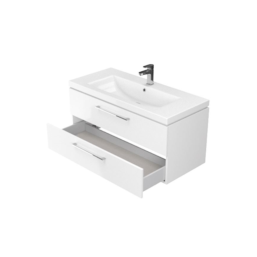 Cersanit S801-149-DSM - Mobile bagno sospeso con lavabo LARA 80x45 cm, bianco