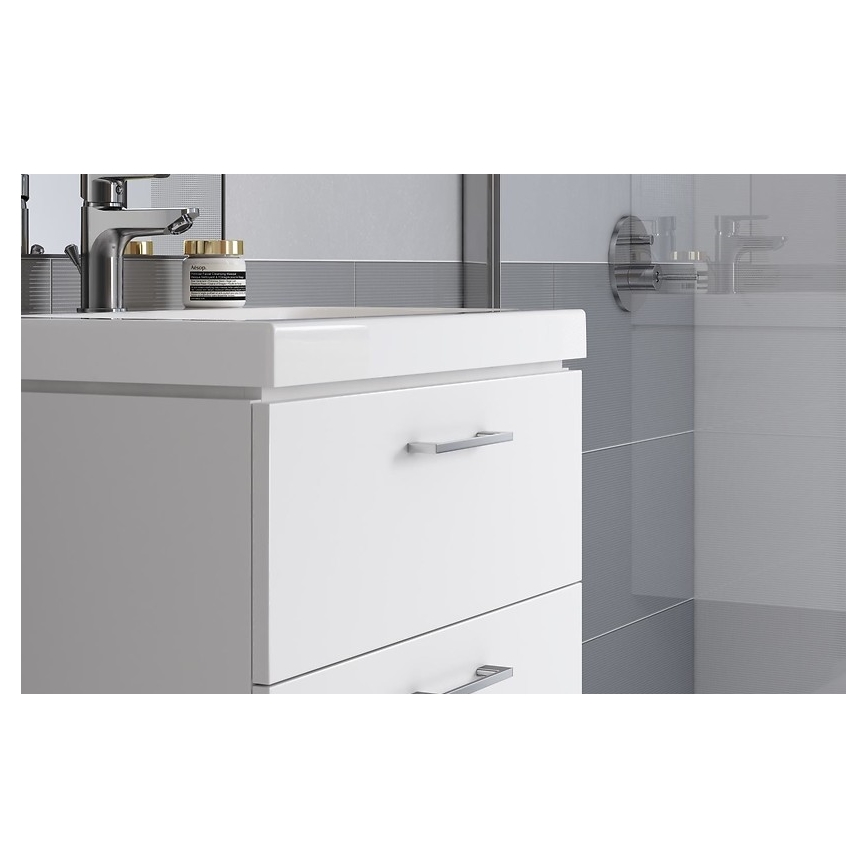 Cersanit S801-149-DSM - Mobile da bagno sospeso con lavabo LARA 80x46x45 cm bianco