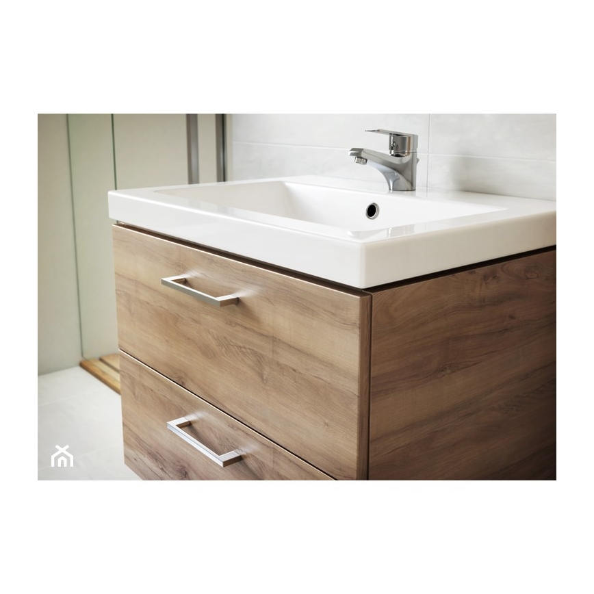 Cersanit S801-153-DSM - Mobile da bagno sospeso con lavabo LARA COMO 50x40 cm, finitura noce