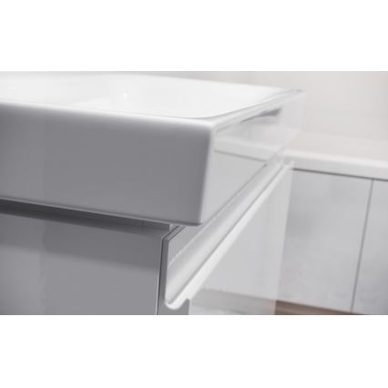 Cersanit S801-221-DSM - Mobile bagno sospeso con lavabo MODUO 80x62x45 cm, bianco lucido