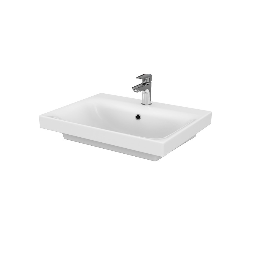 Cersanit S801-223-DSM - Mobile bagno sospeso con lavabo MEDDIE 62x60 cm bianco lucido