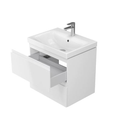 Cersanit S801-223-DSM - Mobile bagno sospeso con lavabo MEDDIE 62x60 cm bianco lucido