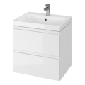 Cersanit S801-223-DSM - Mobile da bagno sospeso con lavabo MODUO 60x57x45 cm bianco lucido
