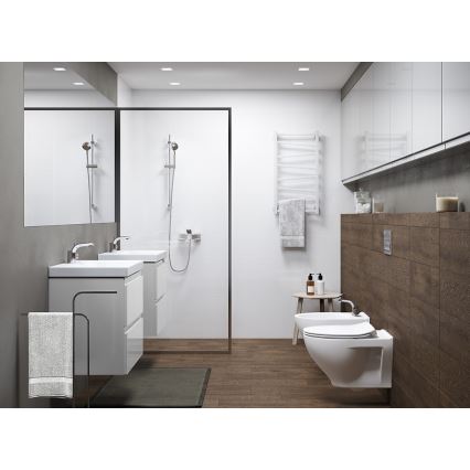 Cersanit S801-227-DSM - Mobile bagno sospeso con lavabo MODUO SLIM 60x38 cm, bianco lucido