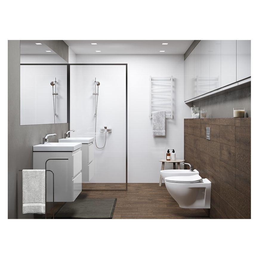 Cersanit S801-227-DSM - Mobile bagno sospeso con lavabo MODUO SLIM 60x38 cm, bianco lucido