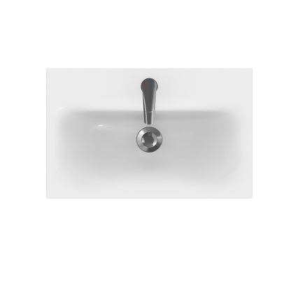 Cersanit S801-227-DSM - Mobile da bagno pensile con lavandino MEDA SLIM 62x60 cm bianco lucido
