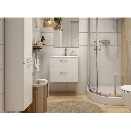 Cersanit S801-309-DSM - Mobile da bagno sospeso con lavabo NIKO 60x50x45 cm bianco