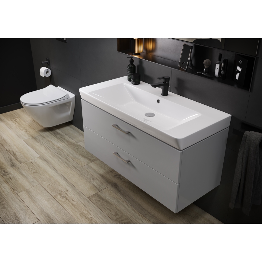 Cersanit S801-338-DSM - Mobile da bagno sospeso con lavabo LARA 80x46x45 cm bianco