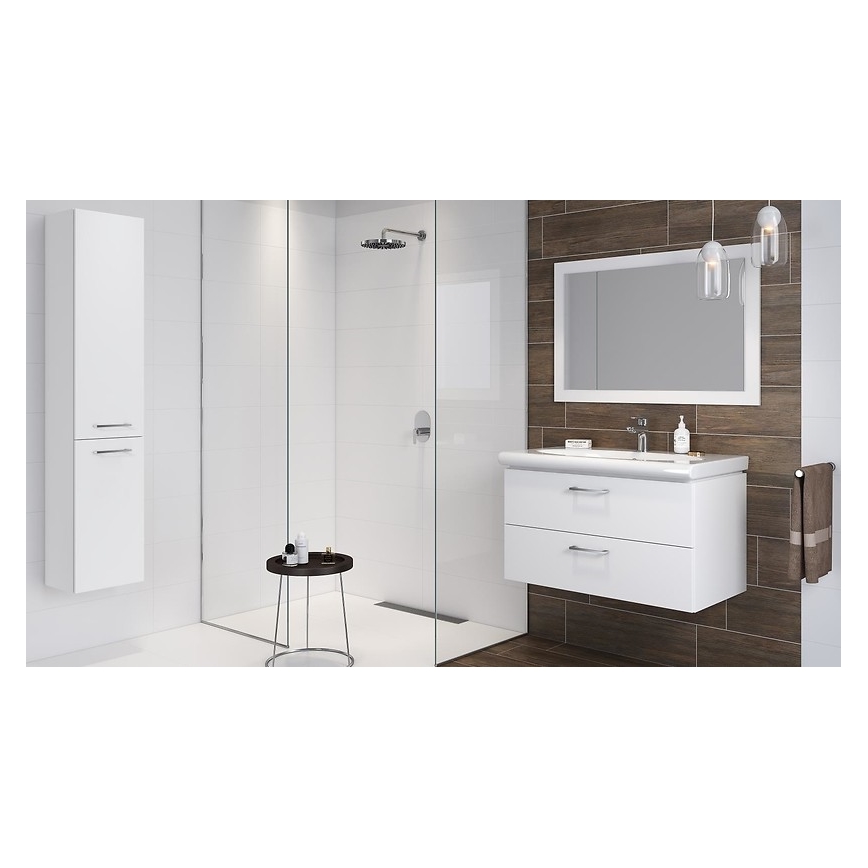 Cersanit S801-338-DSM - Mobile bagno sospeso con lavabo LARA 80 x 45 cm bianco