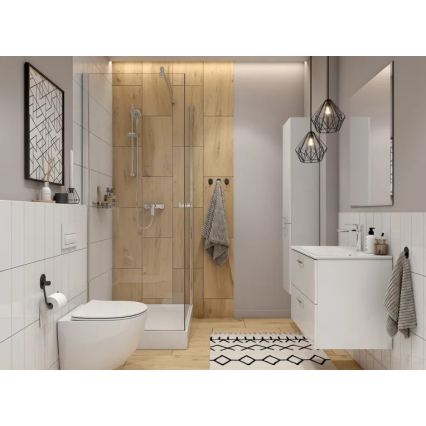 Cersanit S801-538 - Mobile da bagno sospeso con lavabo NIKO 80x45 cm, bianco