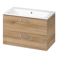 Cersanit S801-539 - Mobile da bagno sospeso con lavabo NIKO 80x45 cm noce