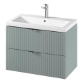 Cersanit S801-540 - Mobile bagno sospeso con lavabo TIRSO 80x60x45 cm verde menta