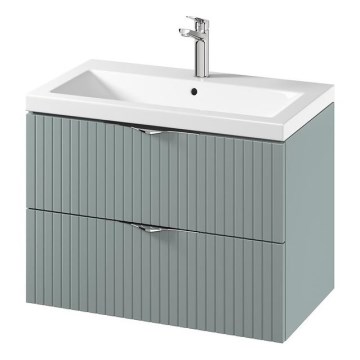 Cersanit S801-540 - Mobile bagno sospeso con lavabo TIRSO 80x60x45 cm verde menta
