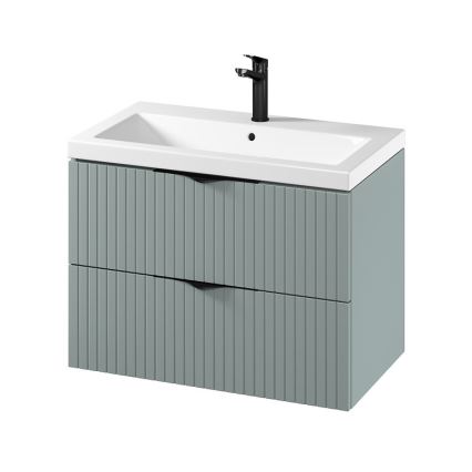 Cersanit S801-540 - Mobile da bagno sospeso con lavabo TIRSO 80x45 cm colore menta