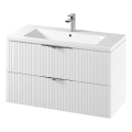 Cersanit S801-542 - Mobile da bagno sospeso con lavabo TIRSO 100x45 cm bianco