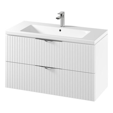 Cersanit S801-542 - Mobile da bagno sospeso con lavabo TIRSO 100x45 cm bianco