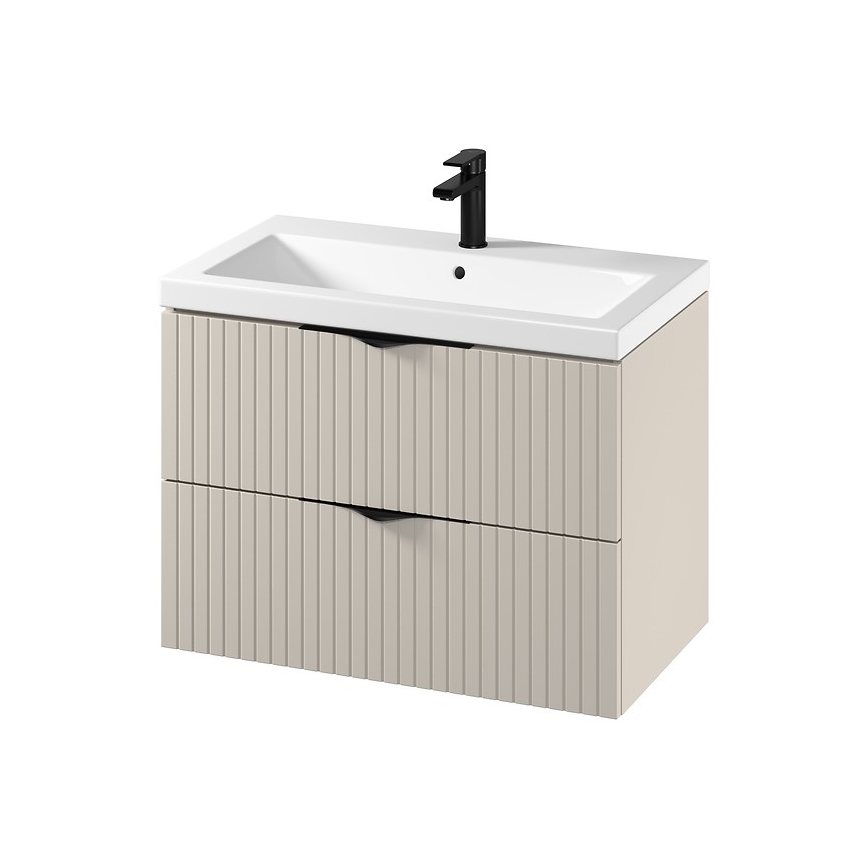 Cersanit S801-543 - Mobile da bagno sospeso con lavabo TIRSO 80x60x45 cm beige